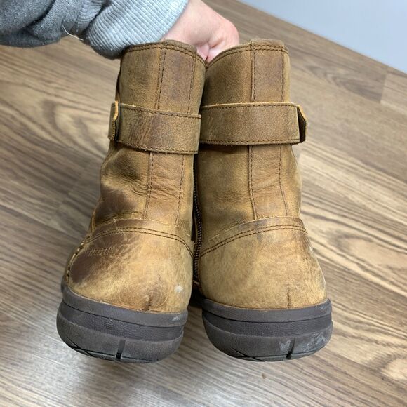 Merrell Boots Encore Kassie Ankle Brown Leather Waterproof Women's 8.5 J95326 - Picture 4 of 10